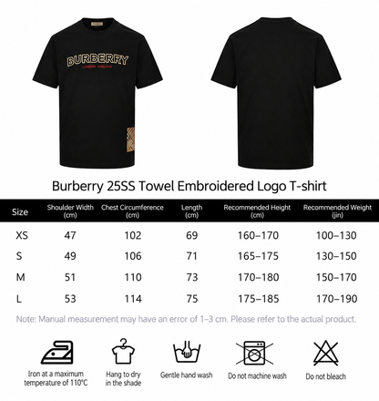 Burberry Short-Sleeve T-Shirt – Black