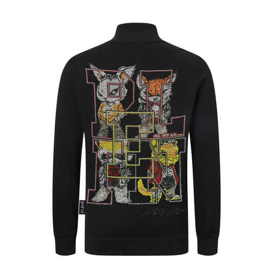 PP Stand collar sweatshirt jacket #7