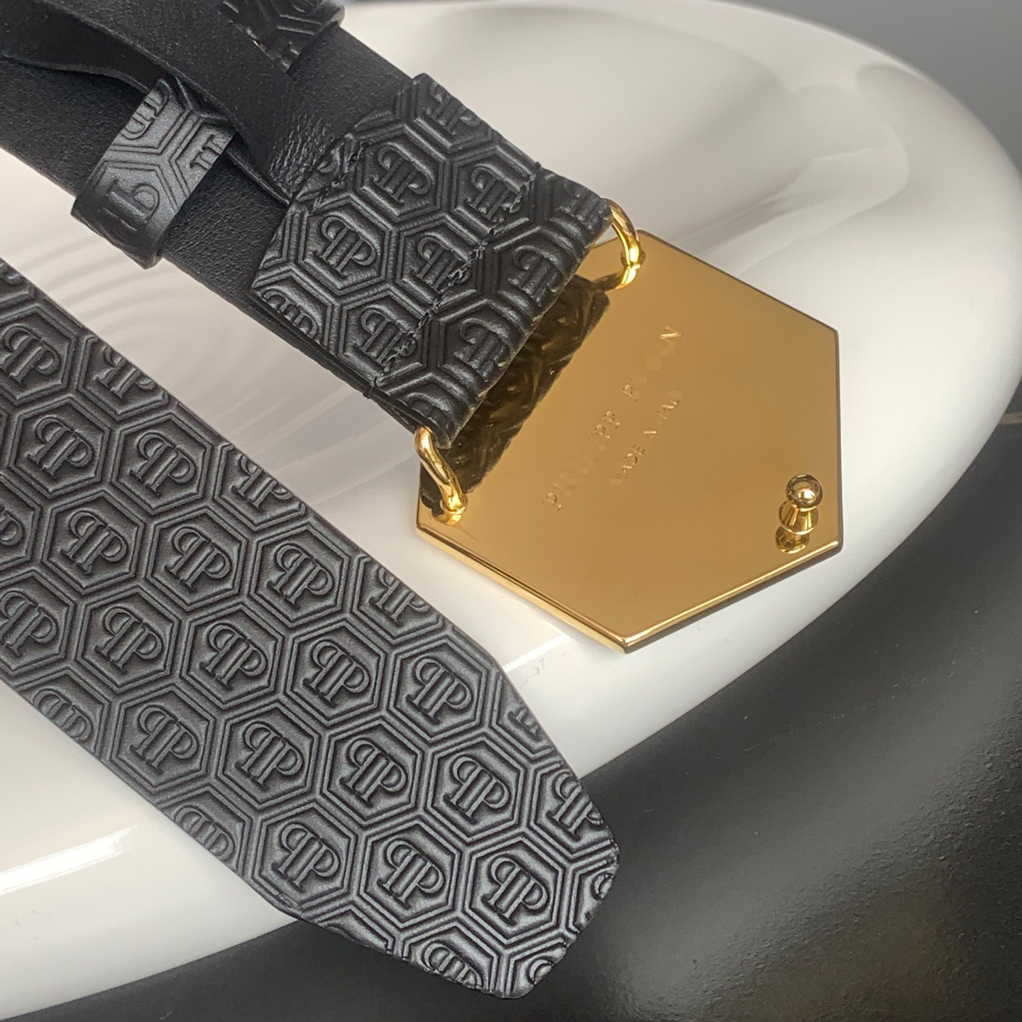 PP Leather Logo Belt#2