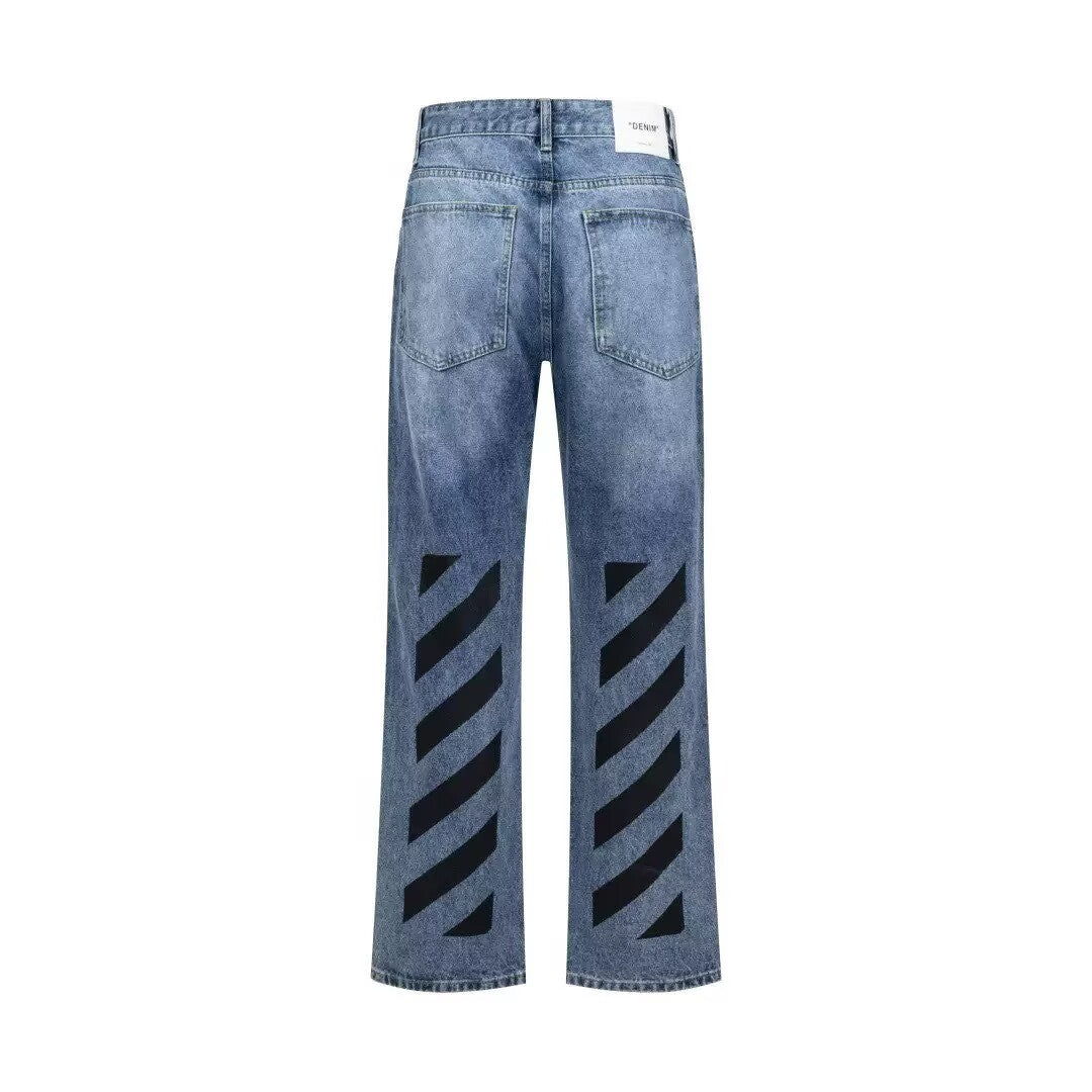 OFF-Whlte Arrow pattern casual jeans