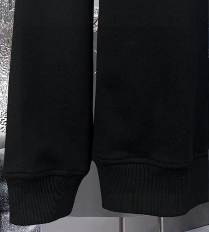 Black sweatshirt cuff detail