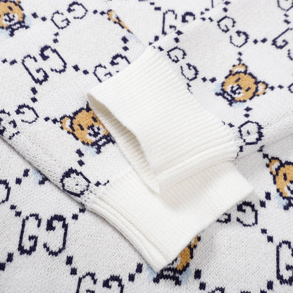 Gucci 8309 Monogram Bear Crewneck Sweater - Image 5