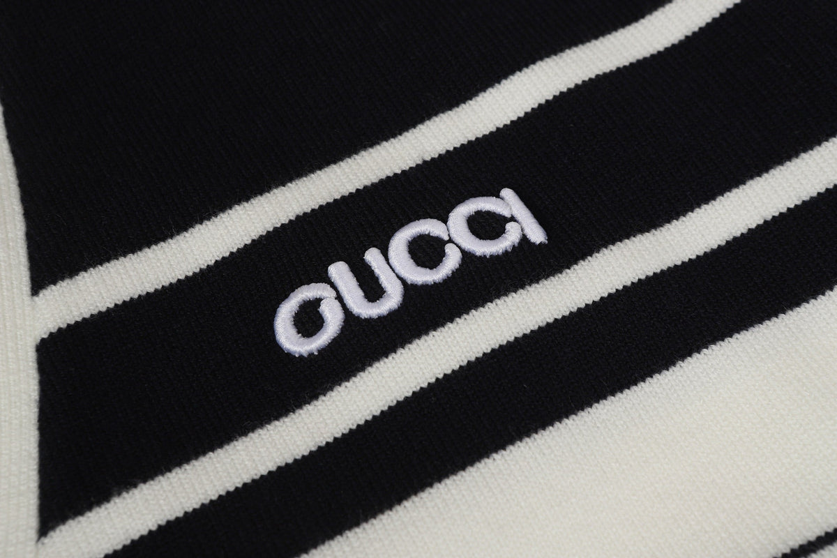 Gucci Embroidered Striped Cardigan - Image 5