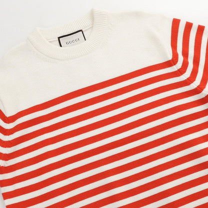 Gucci Jacquard Embroidered Striped Crewneck Sweater - Image 3