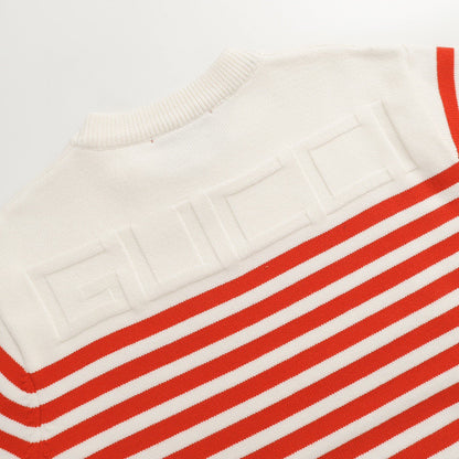 Gucci Jacquard Embroidered Striped Crewneck Sweater - Image 5