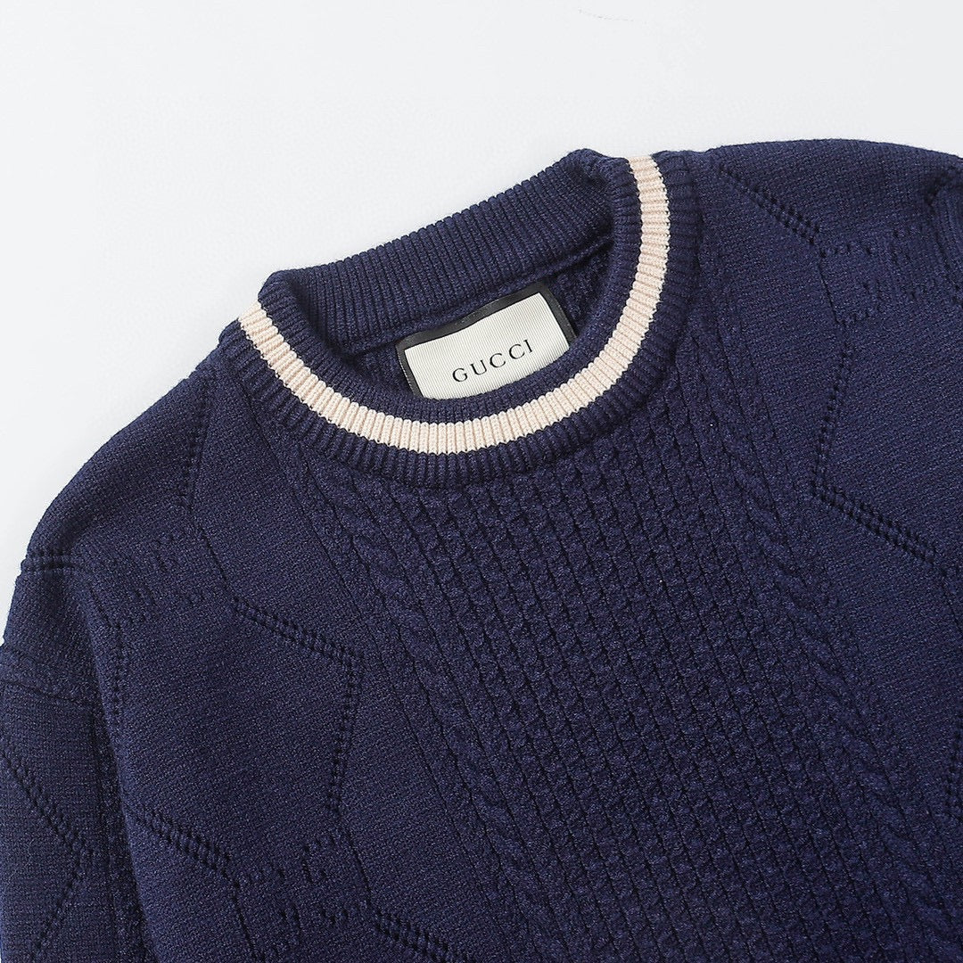 Gucci Open-Knit Striped Crewneck Sweater - Image 3