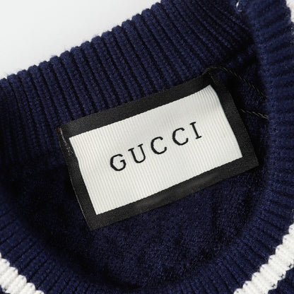 Gucci Open-Knit Striped Crewneck Sweater - Image 5