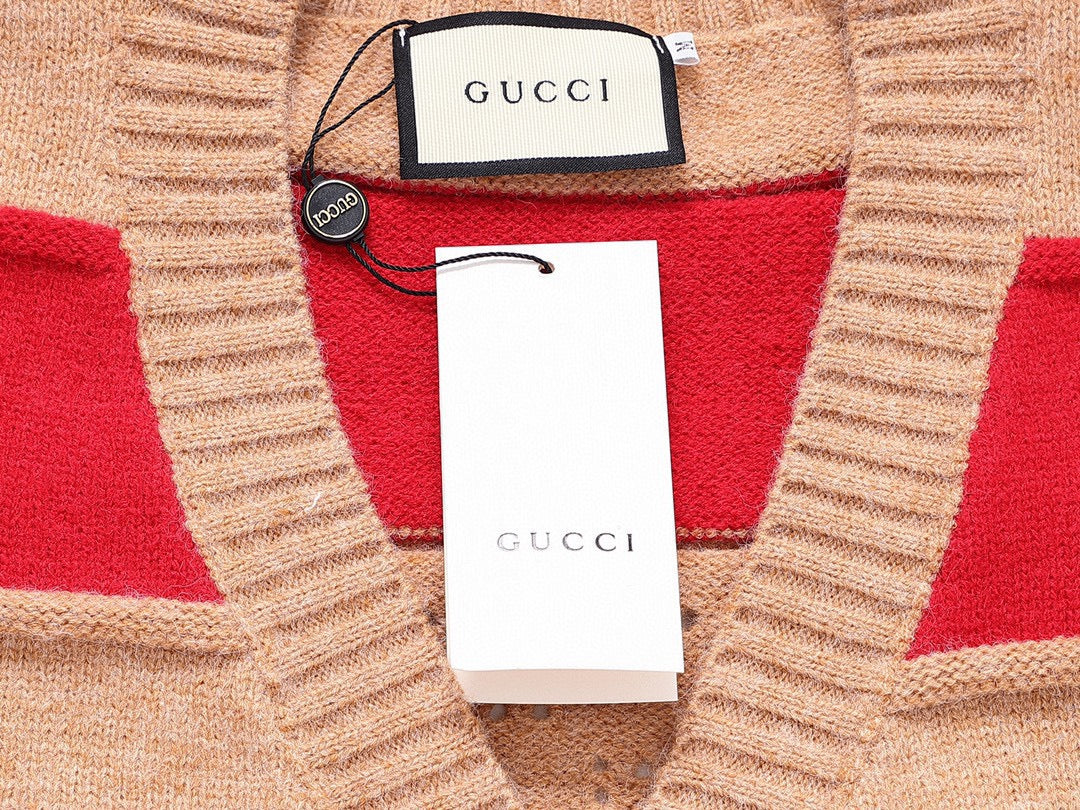 Gucci Open-Knit Striped Cardigan - Image 3