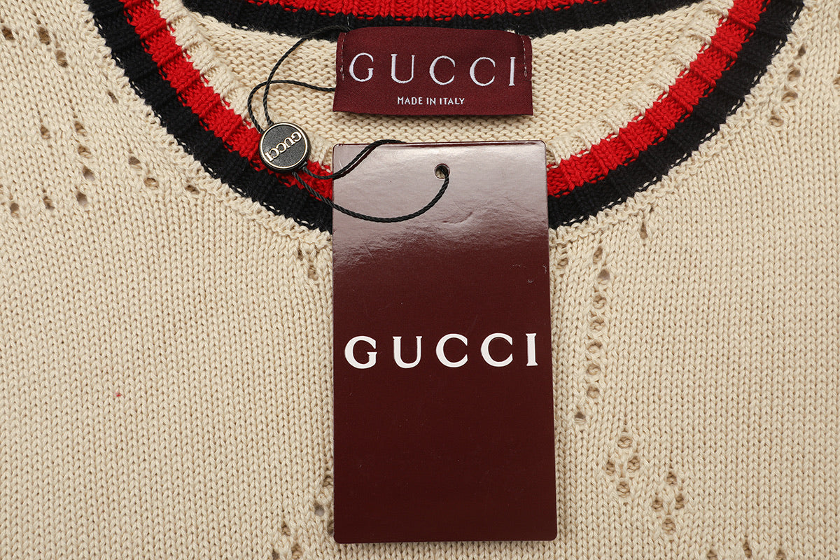 Gucci Open-Knit Crewneck Sweater - Image 3