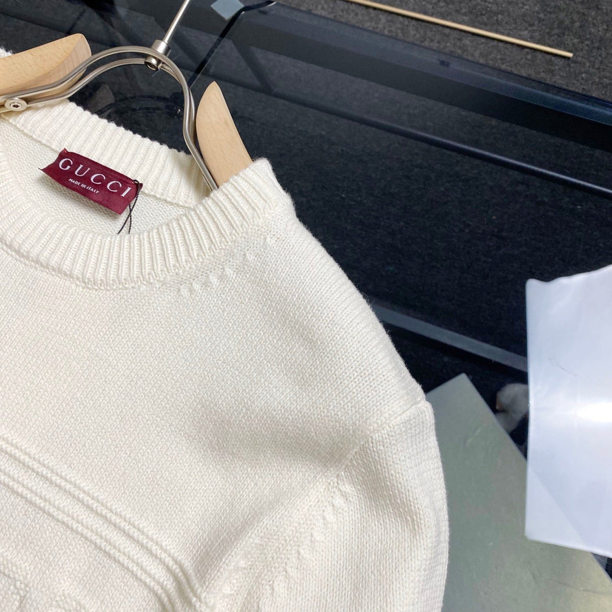 Gucci Jacquard Striped Crewneck Sweater - Image 5