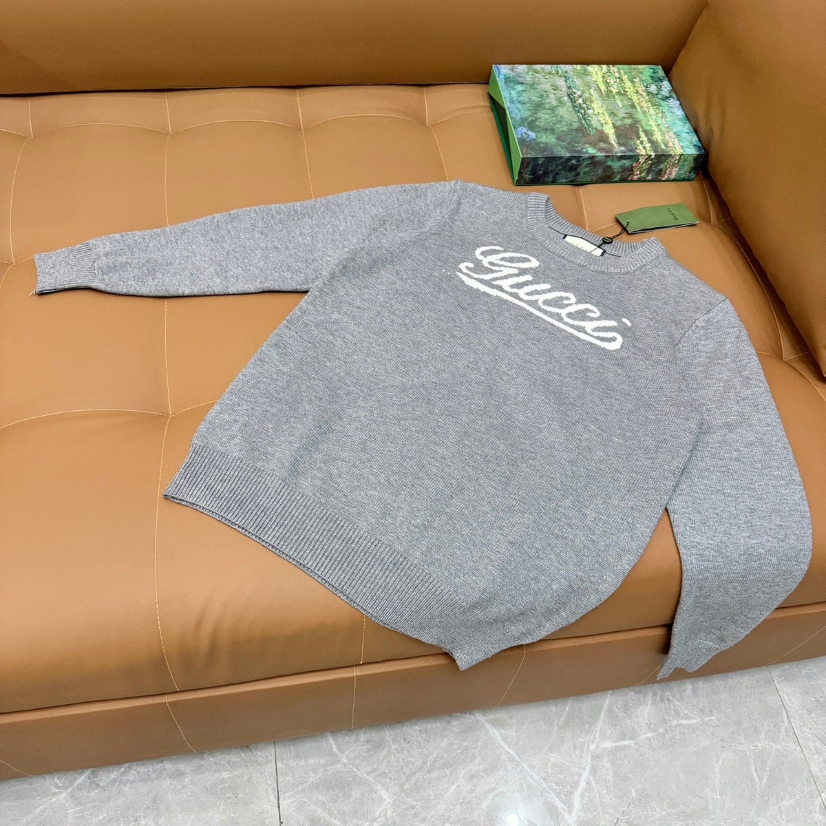Gucci Jacquard Embroidered Crewneck Sweater - Image 1