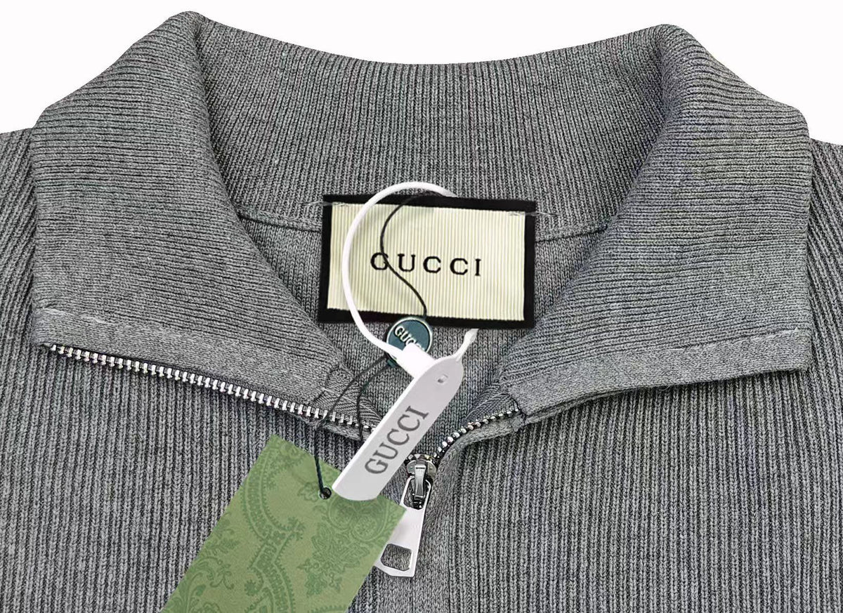Gucci Double-G Embroidered Zip-Up Cardigan - Image 3