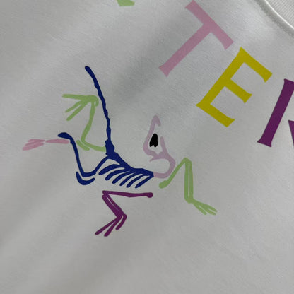 Multicolor Skeleton Graphic Oversized T-Shirt