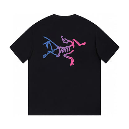 Gradient Skeleton Graphic Oversized T-Shirt – Premium Streetwear Cotton Tee