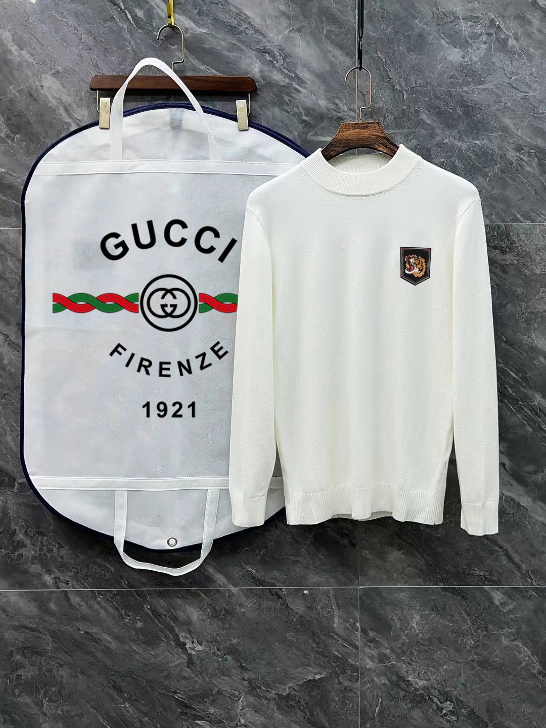 Gucci Embroidered Mock-Neck Sweater - Image 19