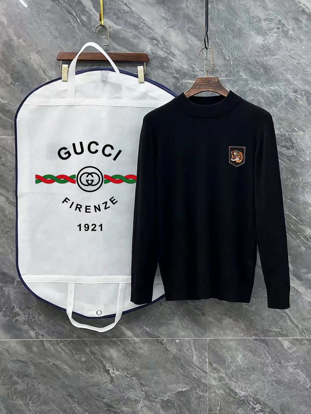 Gucci Embroidered Mock-Neck Sweater - Image 21