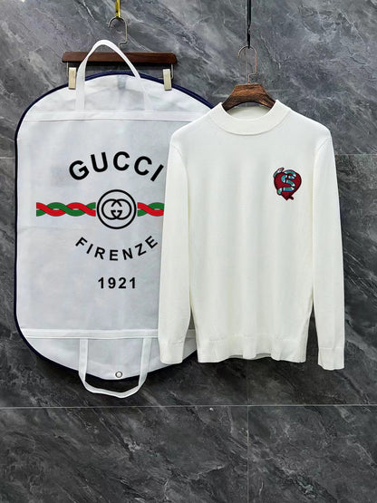 Gucci Embroidered Mock-Neck Sweater - Image 1