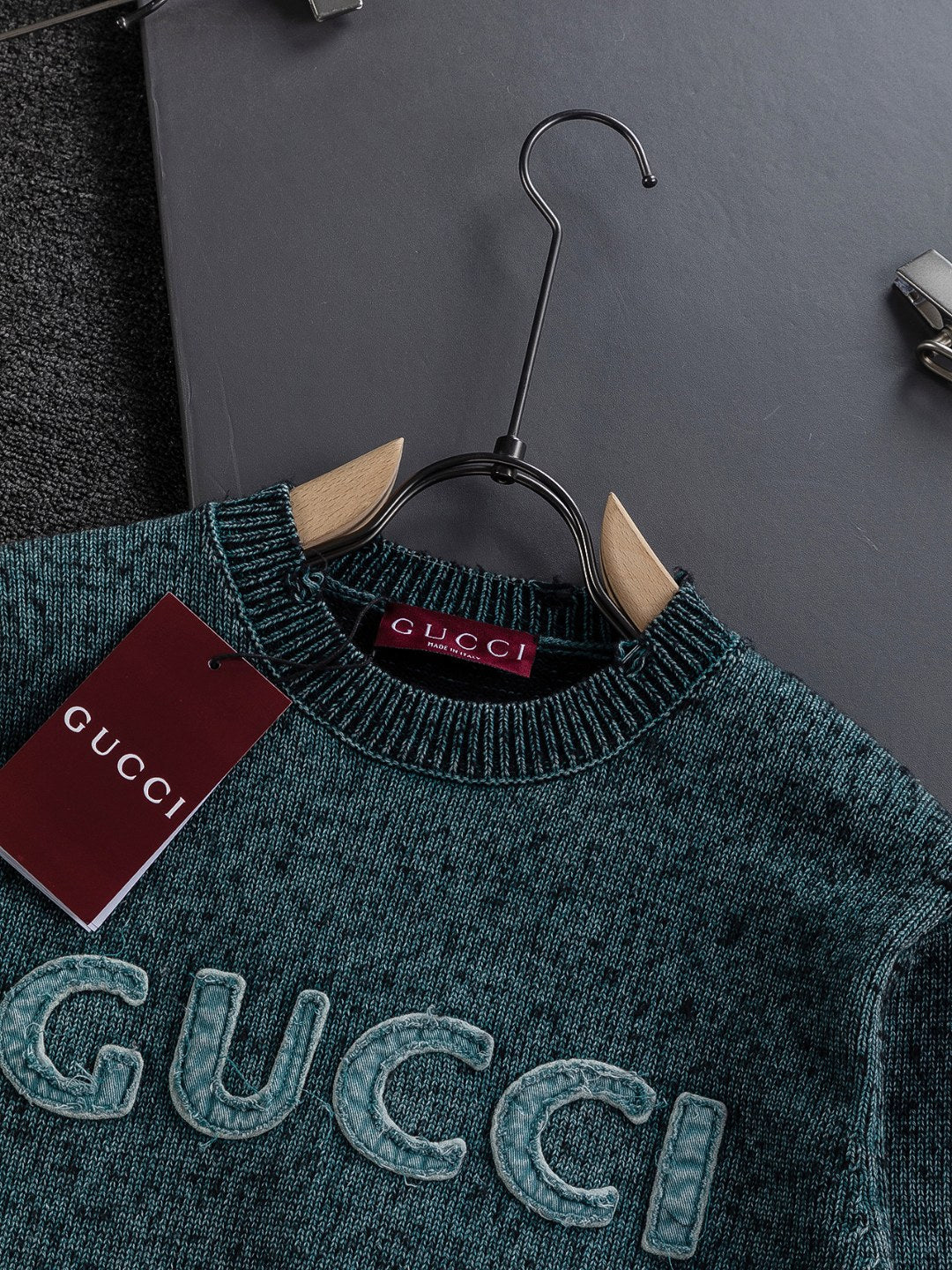 Gucci Double-G Embroidered Short-Sleeve Knit Top - Image 4