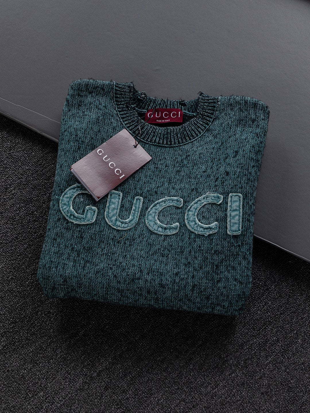Gucci Double-G Embroidered Short-Sleeve Knit Top - Image 3