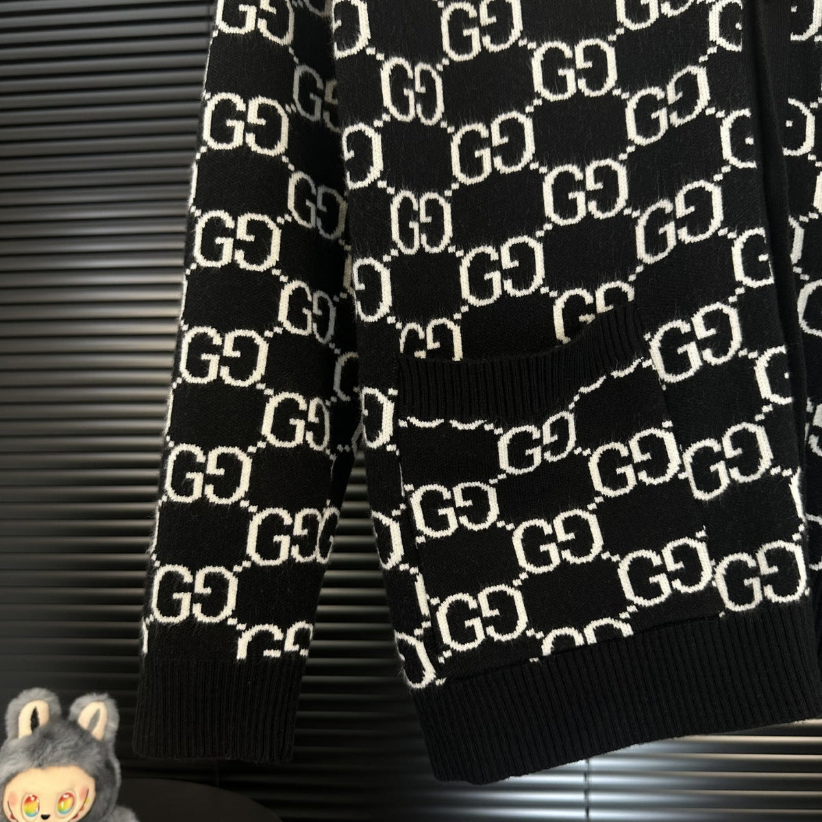 Gucci Monogram Double-G Jacquard Cardigan - Image 7