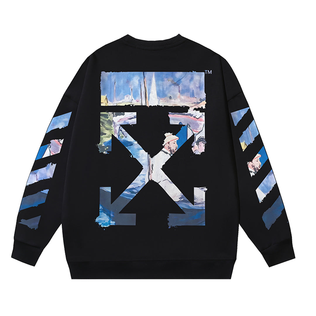 OFF-Whlte Arrow logo sports sweatshirt#1